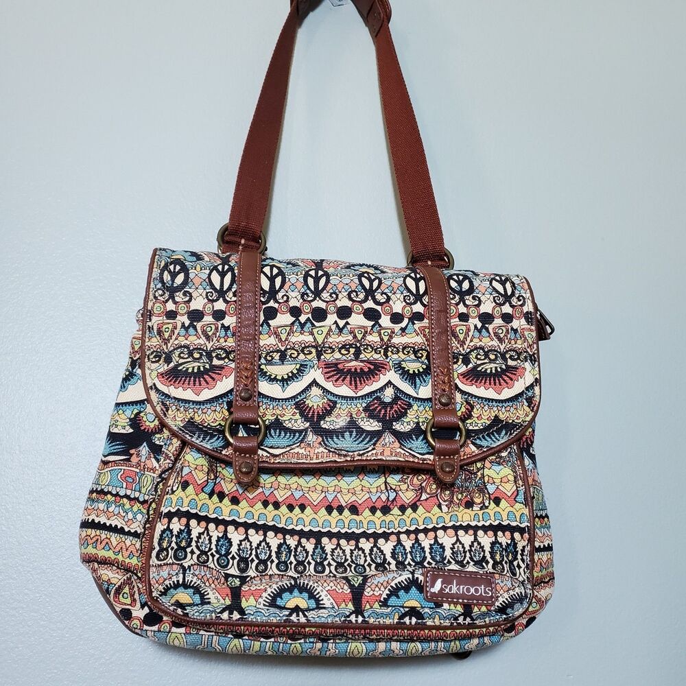 Sakroots Artist Circle Boho Convertible Backpack Large Shoulder Crossbody Bag